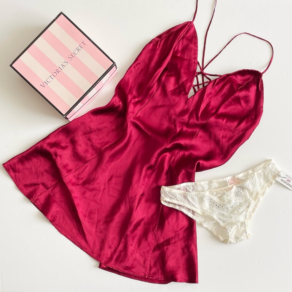 Medium Victoria’s Secret Vintage Silk Lingerie Set - image 1
